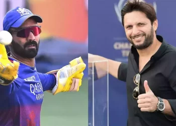 Dinesh Karthik makes a sneaky jab at Shahid Afridi in the midst of retirement rumors, saying, "Unless you are Shahid Afridi."