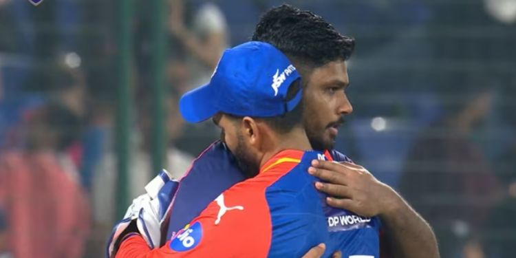 IPL 2024: Rishabh Pant hugs Sanju Samson after a controversial call against DC-RR 1 IPL 2024: Rishabh Pant hugs Sanju Samson after a controversial call against DC-RR