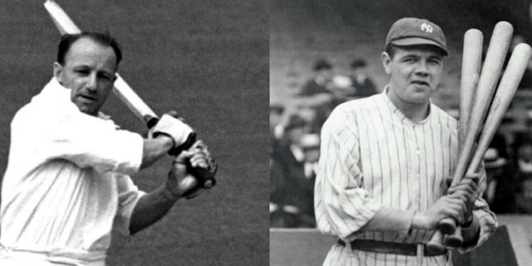 Cricketer Babe Ruth met baseball player Donald Bradman 1 Cricketer Babe Ruth met baseball player Donald Bradman