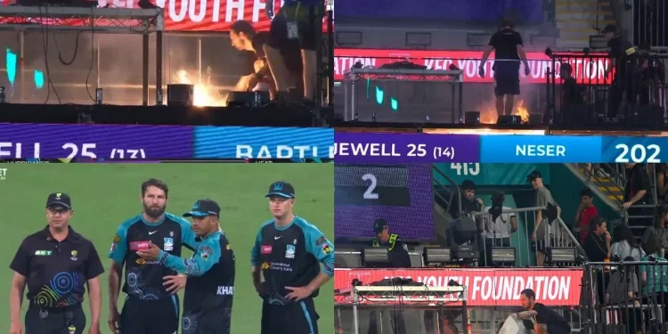 BBL 2025, Match 36: Brisbane Heat vs. Hobart Hurricanes game halted due to fire