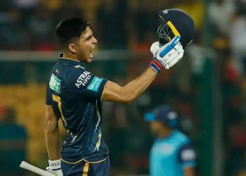 The pace is set by Gill and Sudharsan, but MI brings GT down to 196.