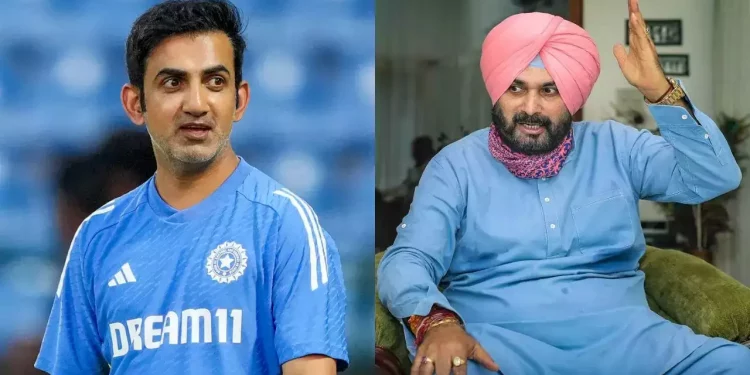 Watch: Following India's victory, Gautam Gambhir and Navjot Singh Sidhu have a touching moment. 1 Watch: Following India's victory, Gautam Gambhir and Navjot Singh Sidhu have a touching moment.