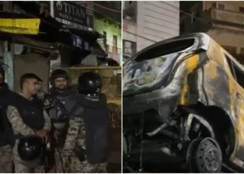 Ten people are arrested after fighting breaks out at the Champions Trophy victory rally in Mhow, Madhya Pradesh.