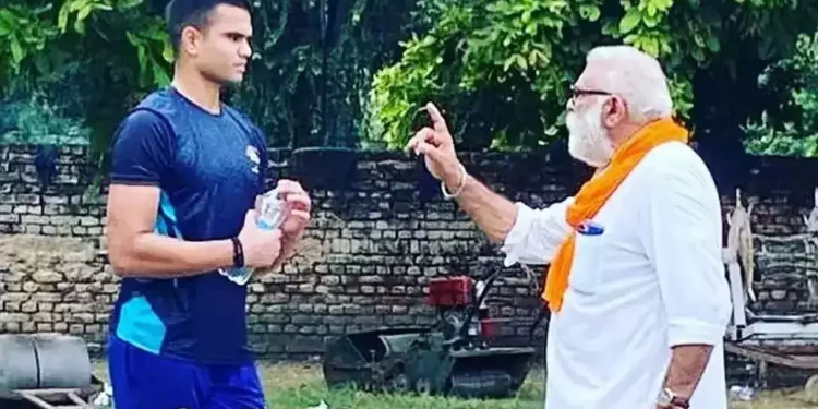 Regarding Arjun Tendulkar's batting ability, Yograj Singh boldly asserts, "I bet he will become the next Chris Gayle." 1 Regarding Arjun Tendulkar's batting ability, Yograj Singh boldly asserts, "I bet he will become the next Chris Gayle."