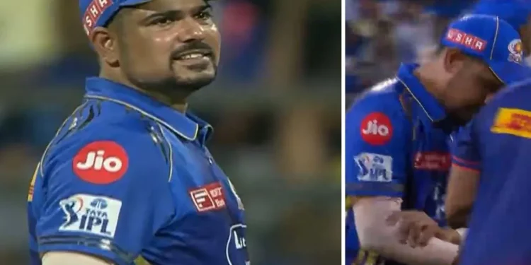 IPL 2025: MI vs. SRH, Match 33: Karn Sharma bleeds after Abhishek Sharma's shot in an attempt to catch 1 IPL 2025: MI vs. SRH, Match 33: Karn Sharma bleeds after Abhishek Sharma's shot in an attempt to catch