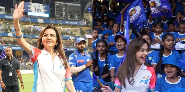 Before the ESA match against LSG, Nita Ambani advises MI players to "put up your best show for them."