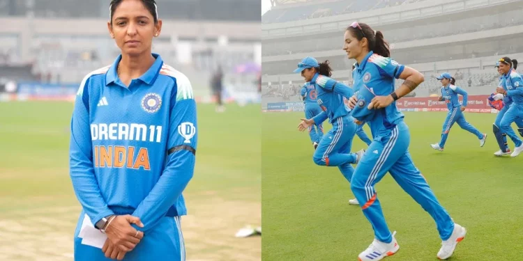 Why are the members of the Indian women's squad wearing black armbands in opposition to the Sri Lankan women?