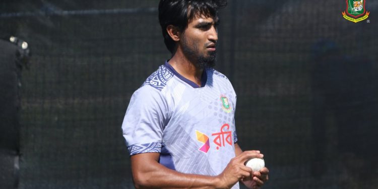 In lieu of Taskin Ahmed, Tanzim Hasan Sakib receives his first Test call-up.