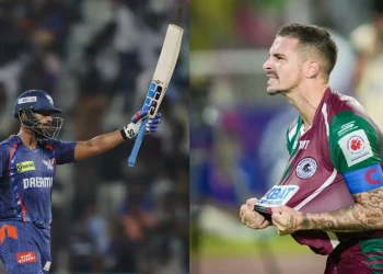 IPL 2025: LSG players celebrate Mohun Bagan Super Giants on their ISL victory