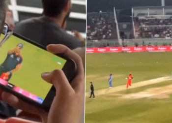 Observe: A fan watches an IPL 2025 live PSL match, and the footage gets viral.