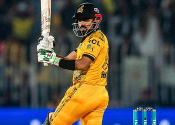 [WATCH] PSL 2025: David Willey traps Babar Azam on a straight ball as he performs poorly once more
