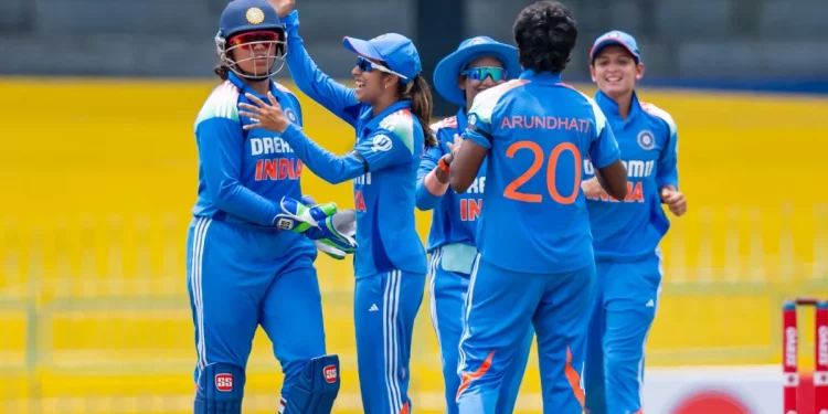 India won the Women's Tri-Series opener against Sri Lanka, however they were penalised for their slow over-rate. 1 India won the Women's Tri-Series opener against Sri Lanka, however they were penalised for their slow over-rate.