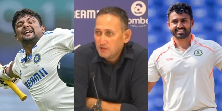 Ajit Agarkar defends ignoring Sarfaraz Khan for "experienced" Karun Nair in the ENG vs. IND 2025 match. 1 Ajit Agarkar defends ignoring Sarfaraz Khan for "experienced" Karun Nair in the ENG vs. IND 2025 match.