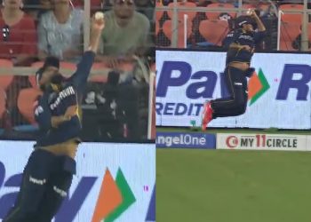 [Watch], IPL 2025: Rahul Tewatia nearly stuns SRH by denying a six