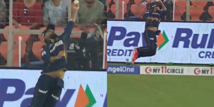 [Watch], IPL 2025: Rahul Tewatia nearly stuns SRH by denying a six