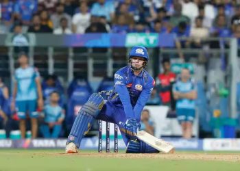 [Watch] Corbin Bosch defeats Prasidh Krishna with an incredible reverse scoop for six.