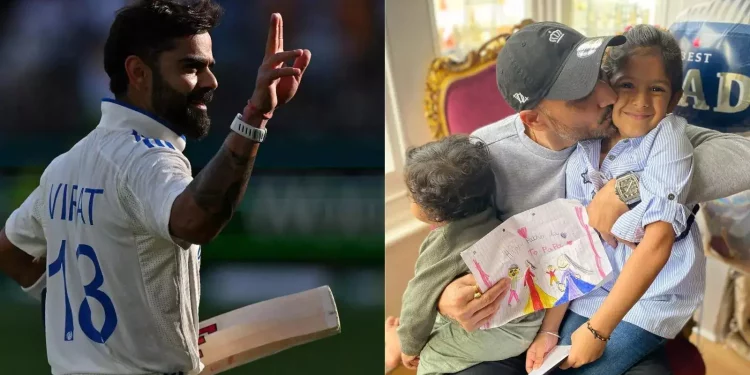 Virat Kohli's response to Harbhajan Singh's daughter's post-Test retirement message, "Beta, now is the time," goes viral. 1 Virat Kohli's response to Harbhajan Singh's daughter's post-Test retirement message, "Beta, now is the time," goes viral.