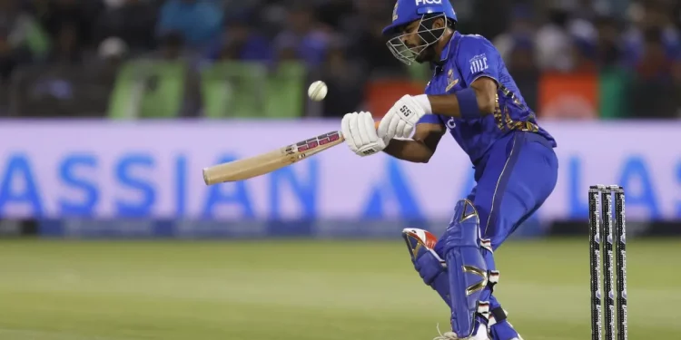 [Watch] MLC 2025: Michael Bracewell humorously signals for a review, then notices he's been bowled