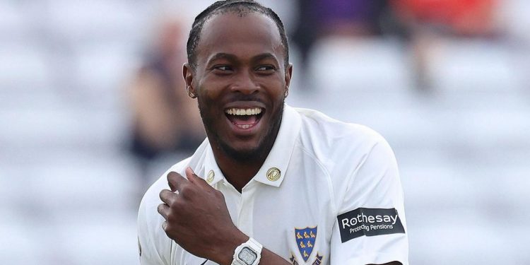 Jofra Archer delivers 14 overs in his County comeback match against Durham 1 Jofra Archer delivers 14 overs in his County comeback match against Durham