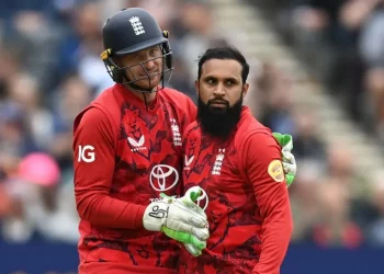 [Watch] Adil Rashid gives up five sixes in an over when England plays the West Indies in 2025