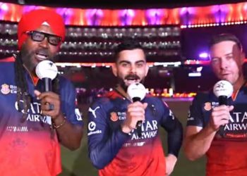 [WATCH] IPL 2025: Kohli teaches iconic 'Ee Saala Cup Namdu' chant to Gayle, de Villiers