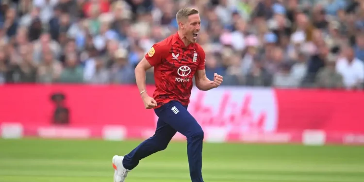 [Watch] Luke Wood hits the first ball to send Evin Lewis back for a golden duck in ENG vs. WI 2025