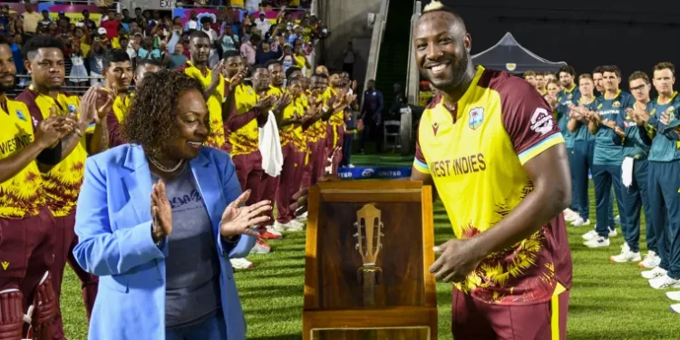 Andre Russell gets guard of honour, farewell memento in final T20I 1 Andre Russell gets guard of honour, farewell memento in final T20I