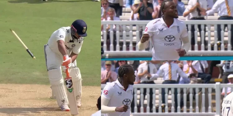 Jofra Archer's rocket knocks Rishabh Pant's stump flying 1 Jofra Archer's rocket knocks Rishabh Pant's stump flying