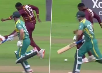 Sheldon Cottrell's clever footwork sends Sarel Erwee packing