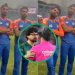 Arshdeep, Jitesh, Harshit mimic Abrar Ahmed’s trademark move