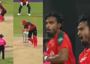 Tanzim Hasan cleans up Babar with yorker in Asia Cup 2025
