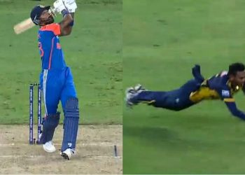 Chameera’s Stunning Caught & Bowled to Dismiss Hardik