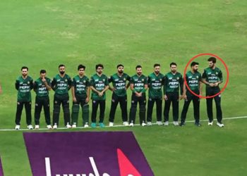 Shaheen Afridi and Haris Rauf disrespect India’s anthem in final