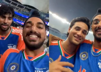 Arshdeep recreates iconic moment with Tilak Varma