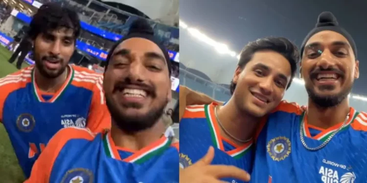 Arshdeep recreates iconic moment with Tilak Varma