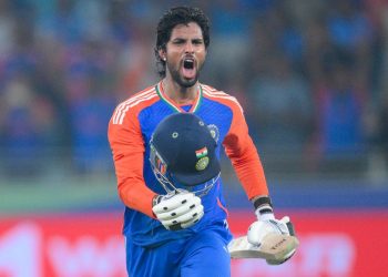 Tilak Varma roars after Rinku finish