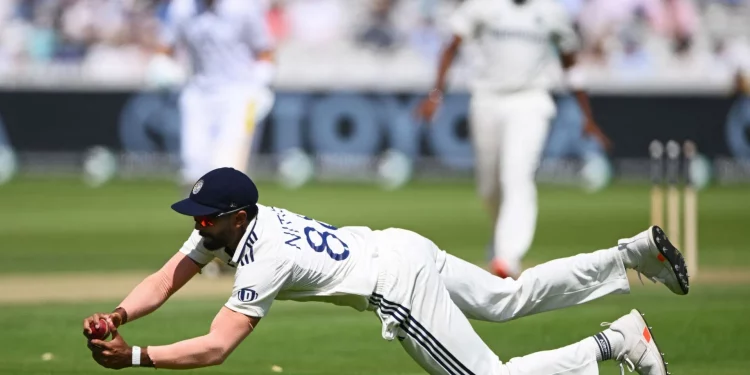 Nitish Kumar Reddy pulls off spectacular catch vs Chanderpaul 1 Nitish Kumar Reddy pulls off spectacular catch vs Chanderpaul