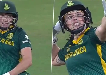 Tazmin Brits Scores Hundred, Celebrates with Bow-and-Arrow
