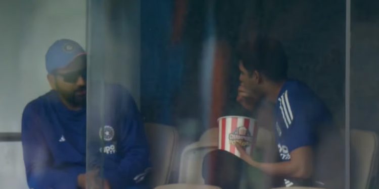 Gill Enjoys Rain Break Popcorn with Rohit Sharma 1 Gill Enjoys Rain Break Popcorn with Rohit Sharma