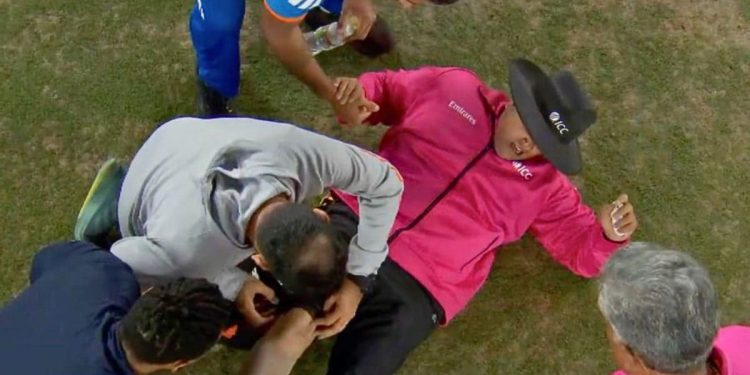 Samson Drive Leaves Umpire in Pain