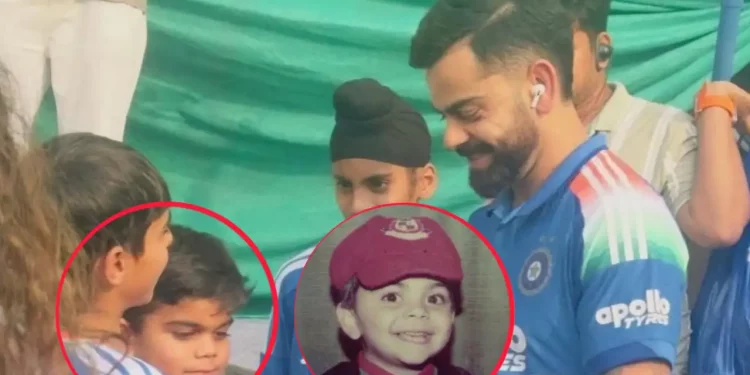 Kohli’s mini-me encounter goes viral